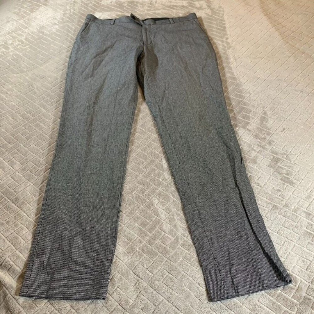 Frank & Oak Mens 34x34 Dress Pants Gray Nathan Modern Slim Fit Straight